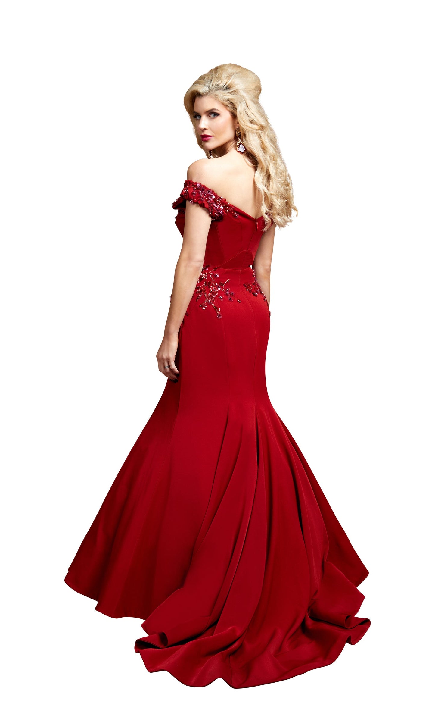 Camellia Evening Dress Gown | Red |